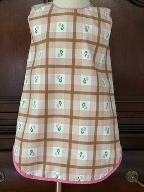 The Beaufort Bonnet Company Girls Dress 2T Pink Trim Plaid Preppy Classic